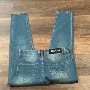 Balmain Women's Blue Skinny Jeans